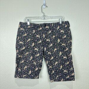 Mark McNairy Men’s Shorts Size 32 Gray Paisley Made In USA NYC 100% Cotton